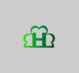 Letter H logo design template
