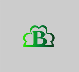 Letter B logo design template
