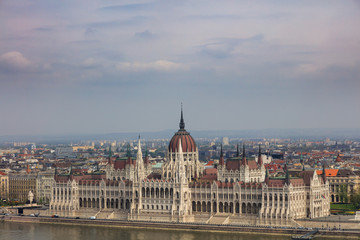 Fototapeta na wymiar Hungarian Parliament Building, Budapest Hungary.