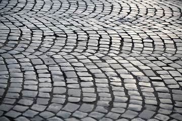 Pavement laid in circular pattern