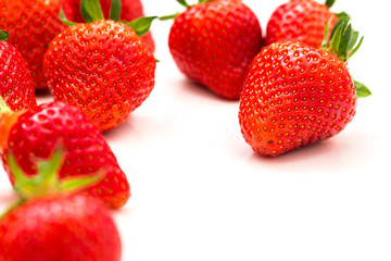 Strawberries isolated on white background