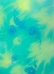 Naklejka na ściany i meble Abstract Yellow-Turquoise Background