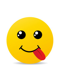 Modern yellow laughing happy smile