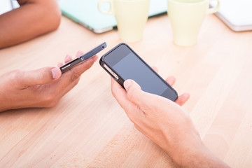 Business man using smartphone