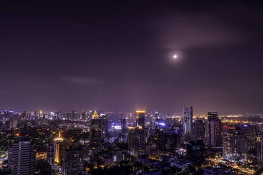 urban city view of cityscape on night © bank215