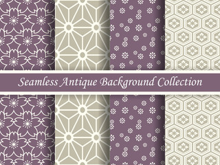 Antique seamless background collection_119