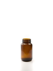 brown bottle on white background isoalate