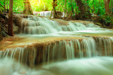 Huay Mae Kamin waterfall at Kanjanaburi, Thailand