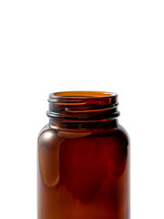 brown bottle on white background isoalate