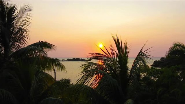 Sunset in Roatan Honduras