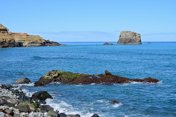 Coastal landscape in Madeira in the sprigtime, Portugal