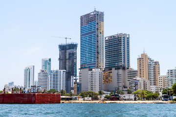 Skyscrapers in the Boca Grande neighborhood of Cartagena, Colombia