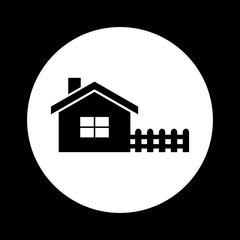 Black and white house icon