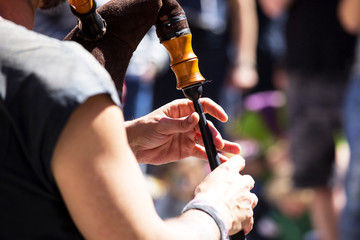 Celtic festival - detail of a bagpipe