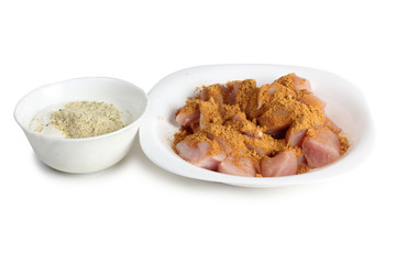 Mexican food ingredients on a white background