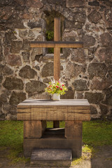Outdoor church altar