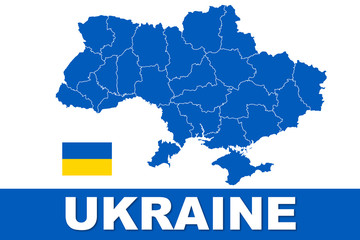 Obraz premium Detailed Ukraine map