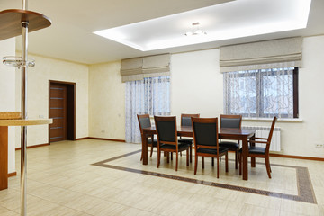 the interior of the kitchen