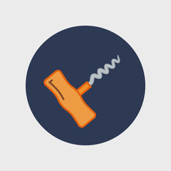 corkscrew sign icon 