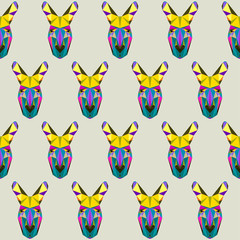 Abstract kangaroo seamless pattern background
