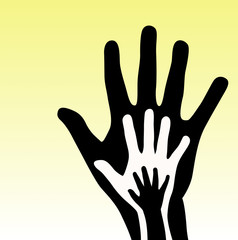 Fototapeta premium Hands outline concept