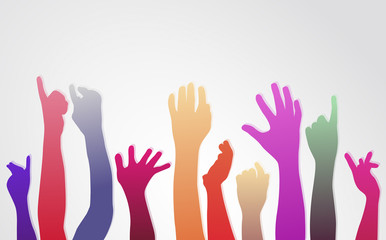 Obraz premium Dancing hands crowd vector