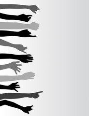 Dancing hands crowd vector