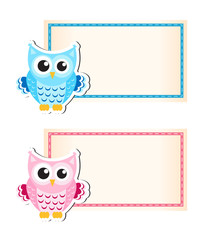 Children's banner, blank, animals vector