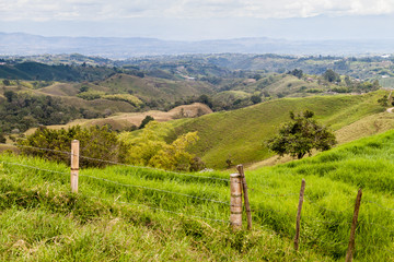 View over the coffee growing region of Colombia