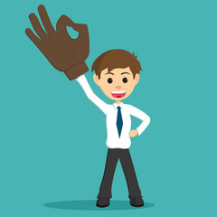 Smile Businessman With Ok Hand