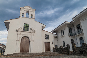 Fototapeta na wymiar La Ermita church in colonial city Popayan, Colombia