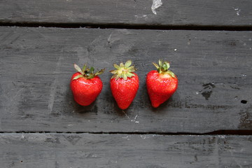 Ripe red strawberries 
