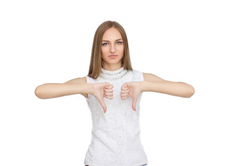 Young Woman Isolated On White Background