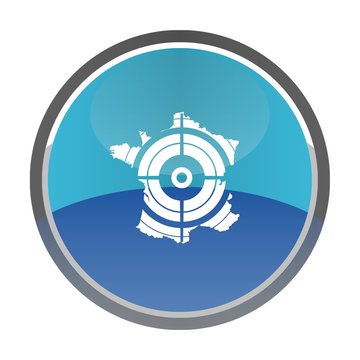 France cibl&eacute;e dans un bouton