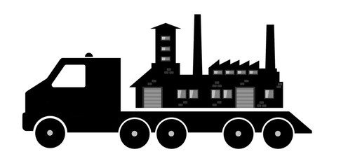 Usine en livraison dans un camion