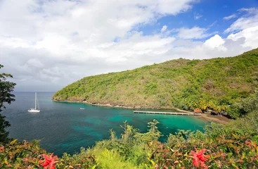 Afwasbaar fotobehang Anse Noire, in de buurt van Grande Anse, Martinique, Caraïben © dpVUE .images