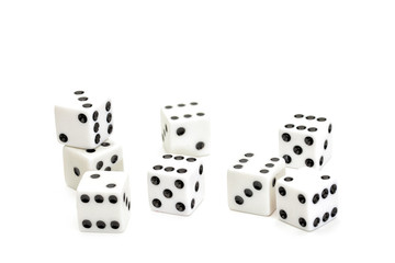 gambling dices isolated on white background