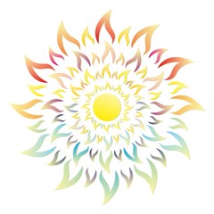 Logo of abstract sun.