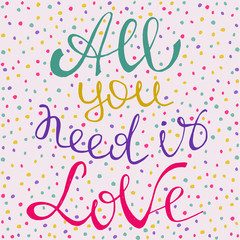 Hand drawn lettering design. Conceptual handwritten phrase.