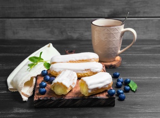 Cakes French eclairs