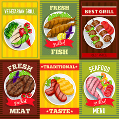 Barbecue Mini Posters Set