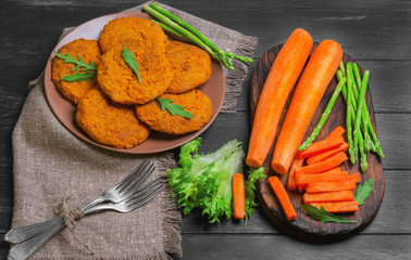 carrot cutlets food photo