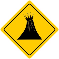 Volcano Warning Sign