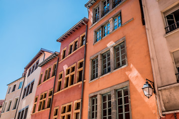 Immeubles de la Croix-Rousse montée de la Grande Côte à Lyon