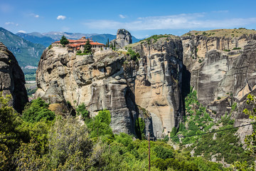 Fototapeta na wymiar Holy Trinity Monastery (Agia Trias). Meteora, Peneas Valley.