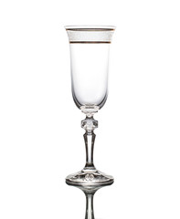 Пустой бокал для шампанского.