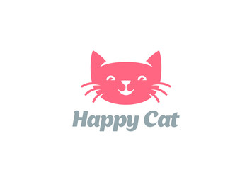 Cat abstract Logo design vector. Home pet shop Veterinary clinic