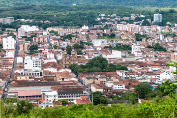 Naklejka premium Aerial view of San Gil town, Colombia