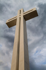 Imposing cross overlooking San Gil town, Colombia