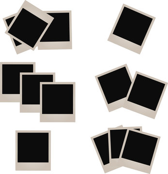 Set of photo frames,  illustration